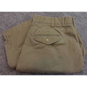 Polo Ralph Lauren Mens 38x30  Khaki Chino Pants Hammond Fit 100% Cotton Pleated